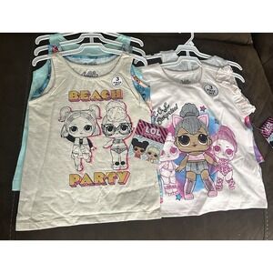 LOL Surprise  sets 7/8 Shorts 6 Pieces  5 Tops NWT